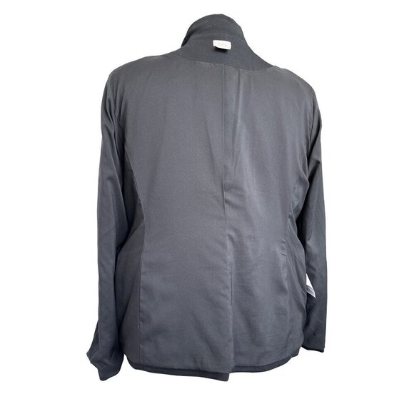 Chico’s Blazer Black Women 12/14 Chico size2 Fully lined Open Front Notch Collar - Picture 8 of 12